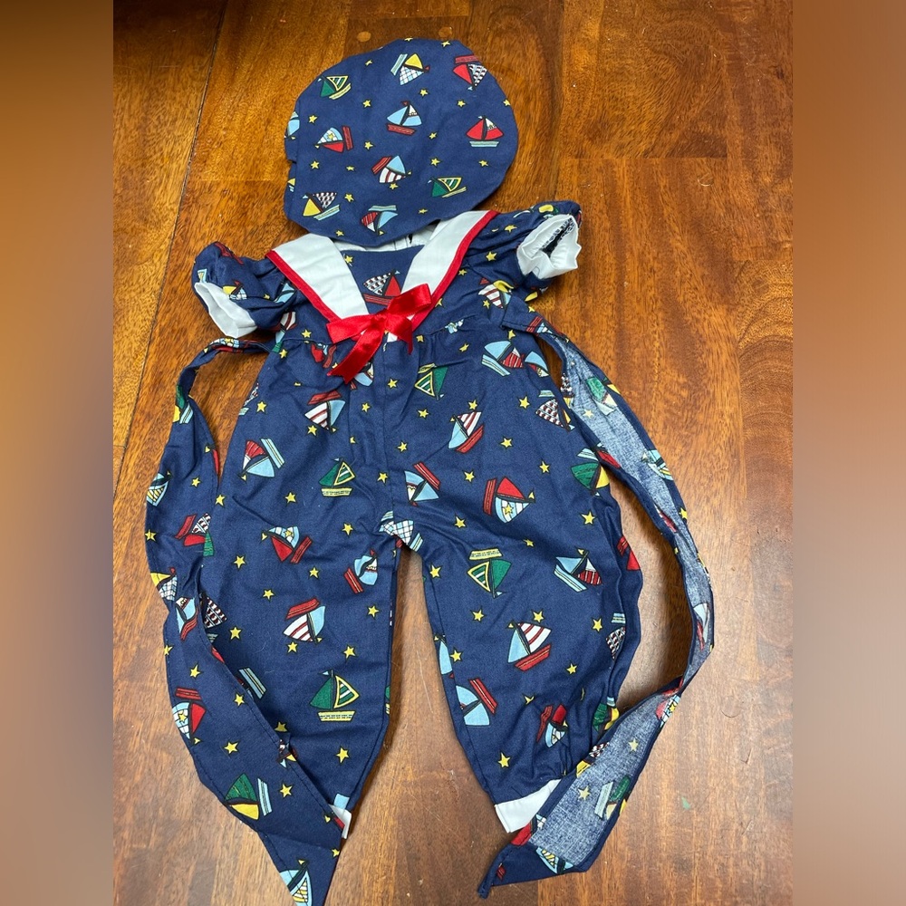 Vintage Daisy kingdom sailor outfit for dolls 
For doll size 16-18”